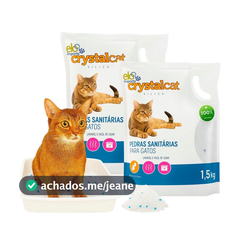 1 / 2 unidades Areia Sanitária cristais Sílica em gel para Gatos 1.500kg Elo Imports