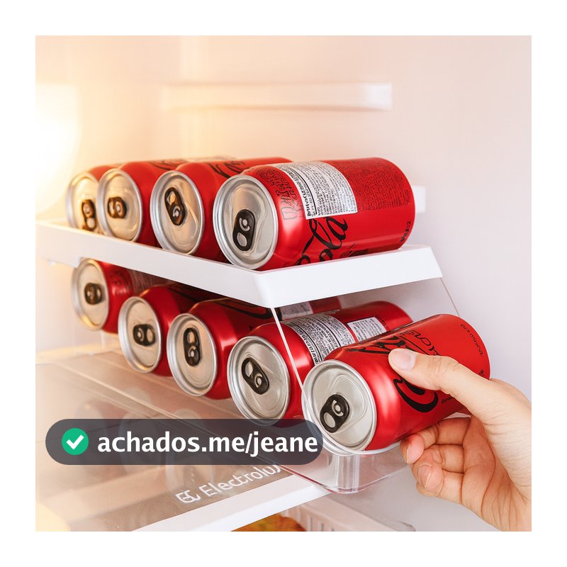 Organizador de Geladeira Latas Armário Multiuso Geladeira 9 Latas
