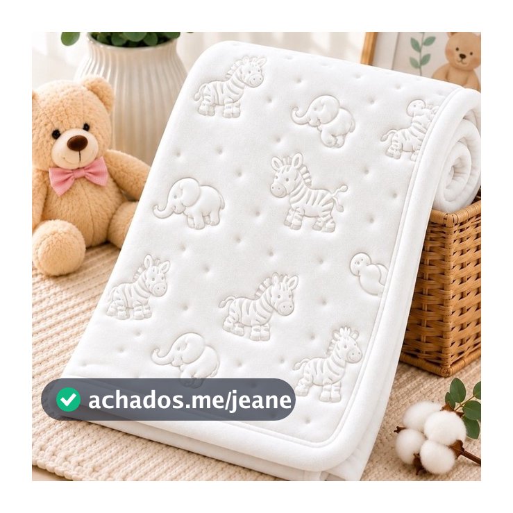 Manta Microfibra 3D Para Bebê Menina Menino 1.00x0.80m Premium Ultramacia