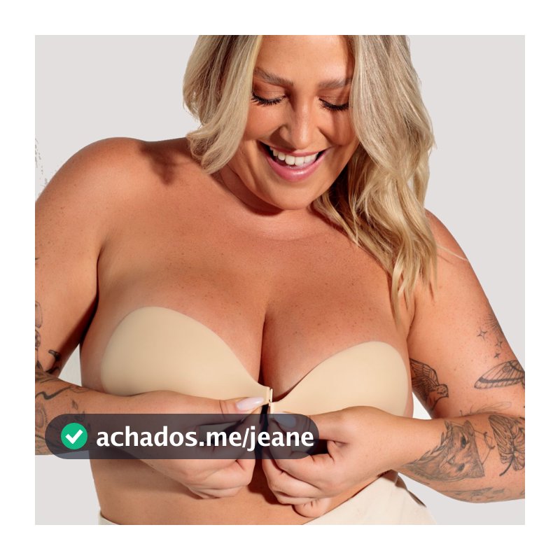 Sutiã Adesivo Invisível Silicone Push Up Sem Alça Toda Up | Costas Nua Decote Perfeito