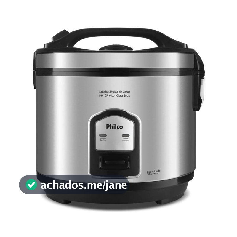 Panela de Arroz Philco 10 xícaras PH10P Visor Glass Inox - 110V