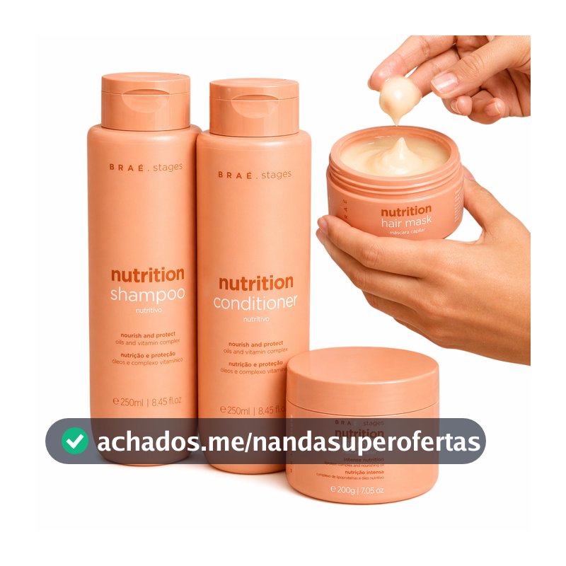 Braé kit stages nutrição shampoo condicionador máscara