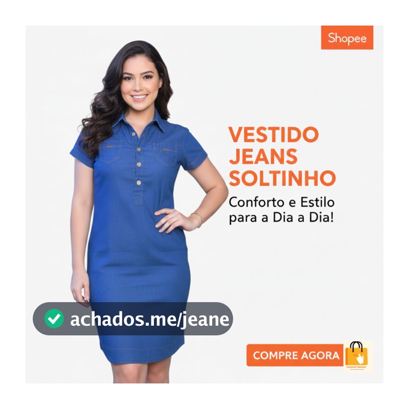 Vestido no jeans leve, feminino soltinho, vestido estilo chemise na moda soltinha no jeans