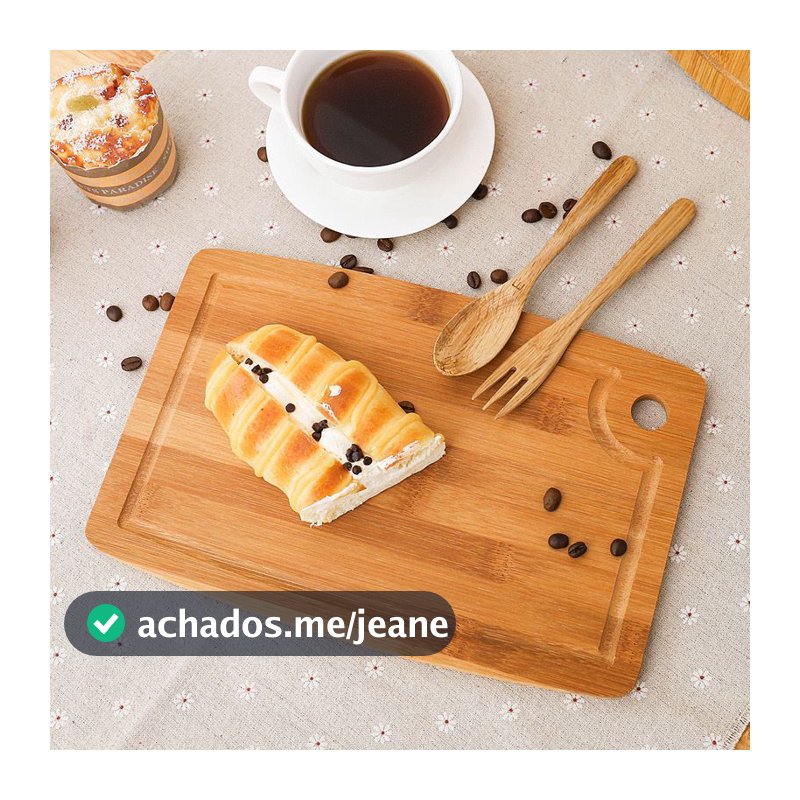 Tábua Redonda de Bambu para Churrasco, Frios e Petiscos -  F0204/F0206/ET3404