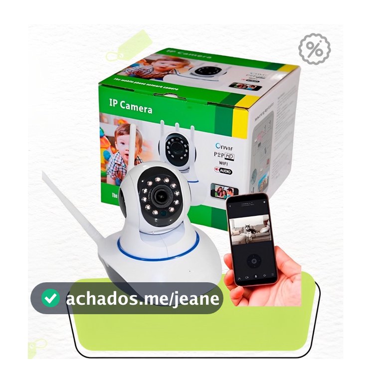Câmera Babá Eletrônica com 3 Antenas Wifi HD