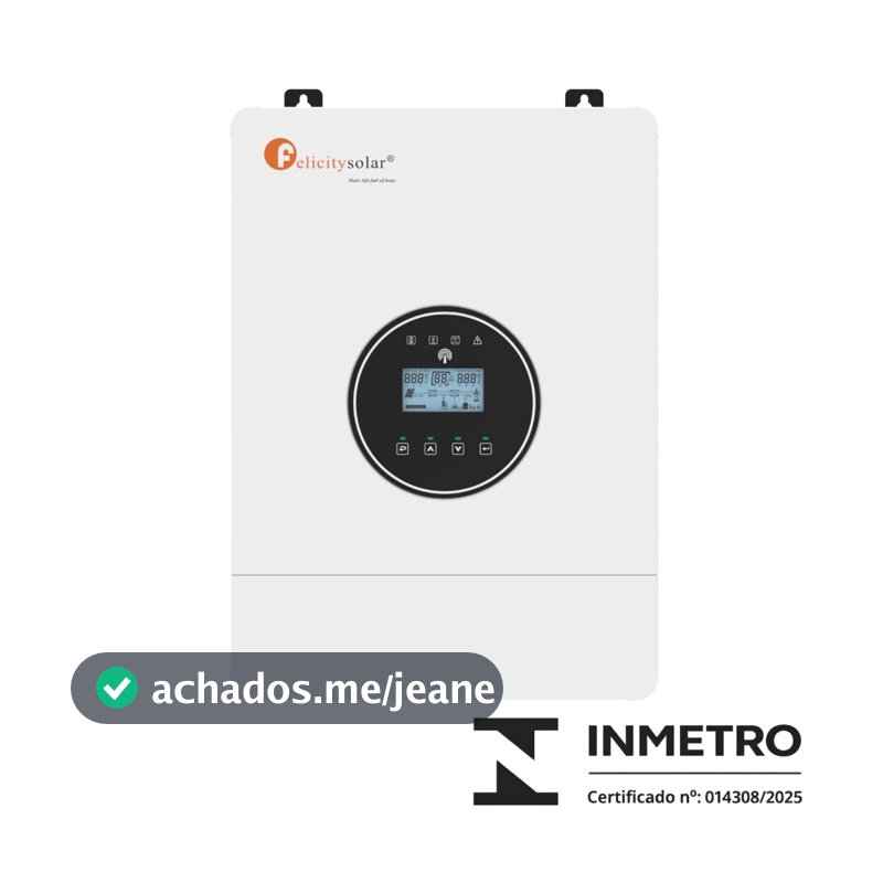 Felicity Solar Inversor Hibrido 4000w-24v 220v-mppt 100a Wifi integrado