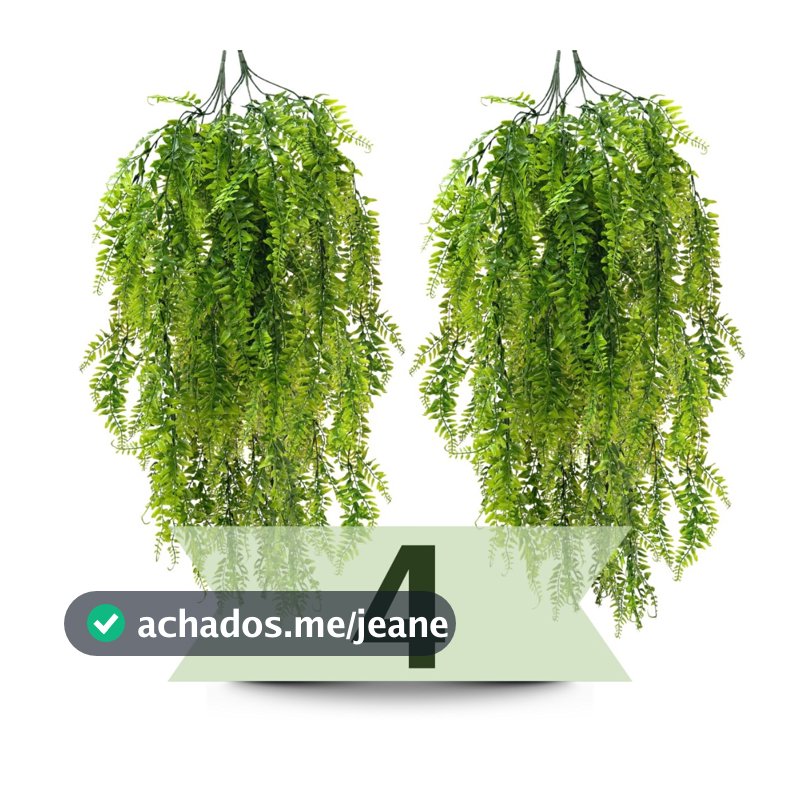 Planta artificial decorativa Folhas de Samambaia 77cm
