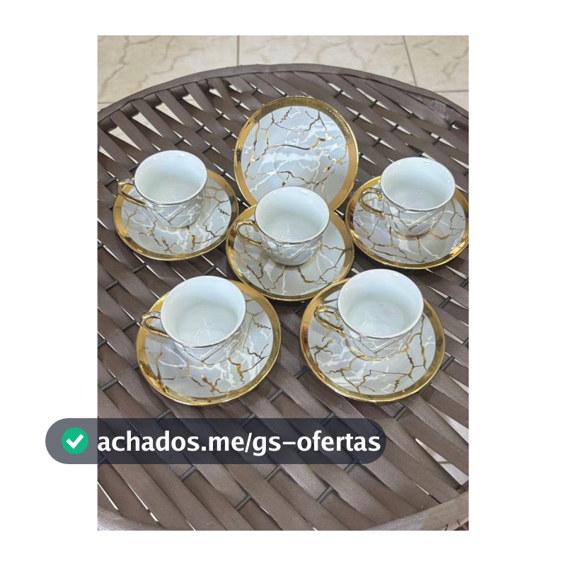 Xícara de café kit com 12 peças de Cerâmica.