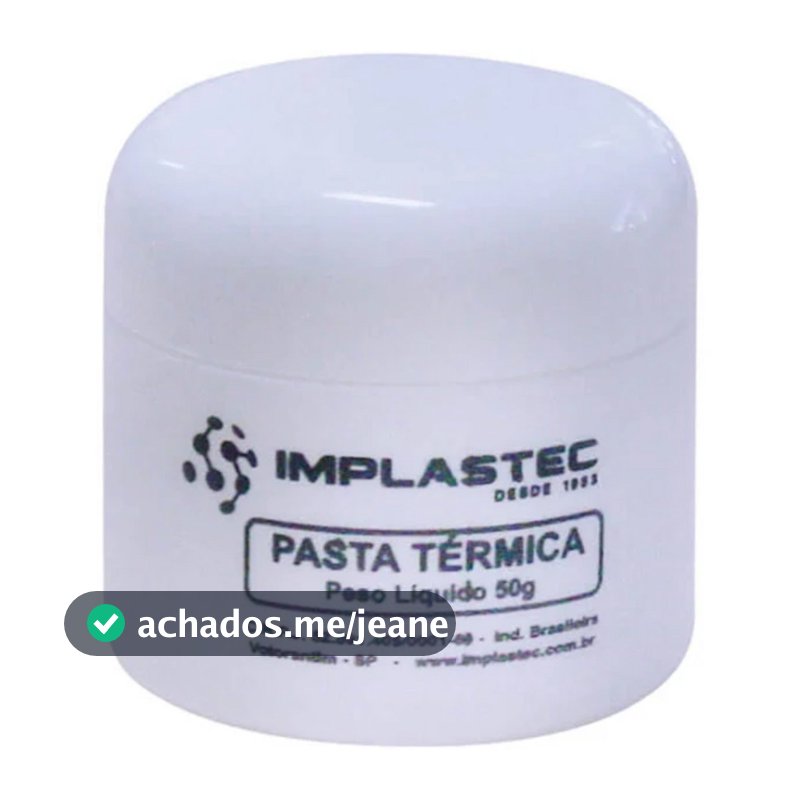 Pasta Térmica Implastec Branca Cpu Computado Processador 50g