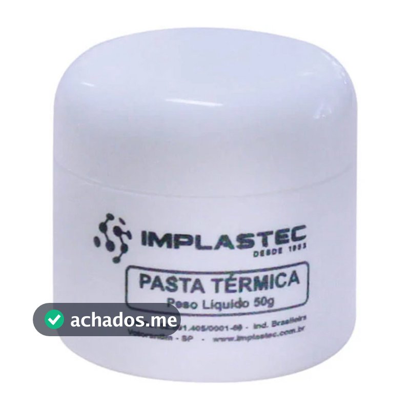 Pasta Térmica Implastec Branca Cpu Computado Processador 50g
