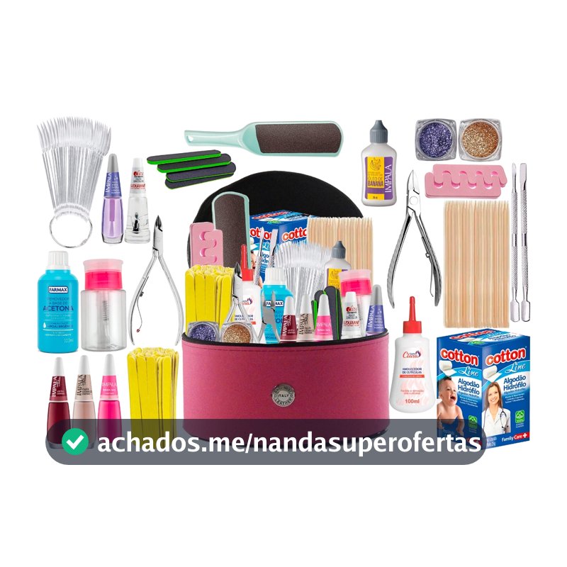 Kit De Manicure Completo Maleta Profissional Ou Pessoal Nail Desing Decoração Unhas Nail Art