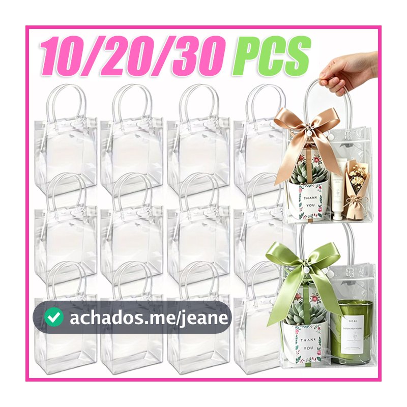 10/20/30 Plastic Bags PVC Transparent Crystal Party Souvenir 20208cm