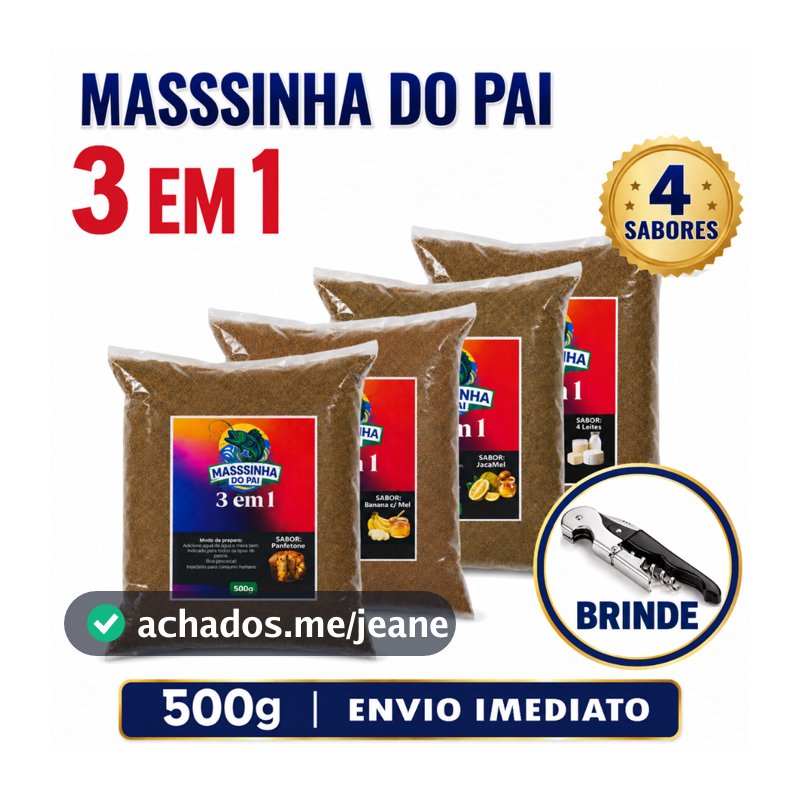 Massa Para Pesca Ceva Isca para Pesca 500gr Masssinha do Pai - Tilápia