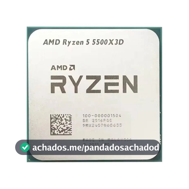 AMD Ryzen 5 5500X3D, 4.0GHz Max Turbo, Cache 96MB, AM4, (Novo S/Box)