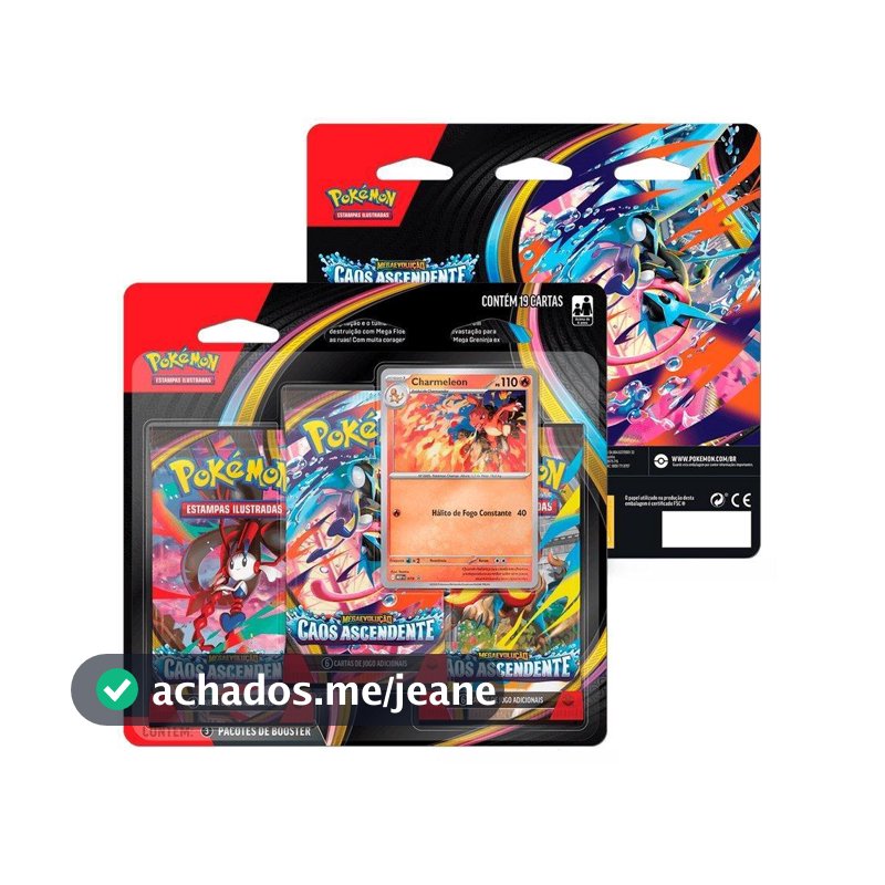 Cartas Pokémon Copag ME04 Blister Triplo