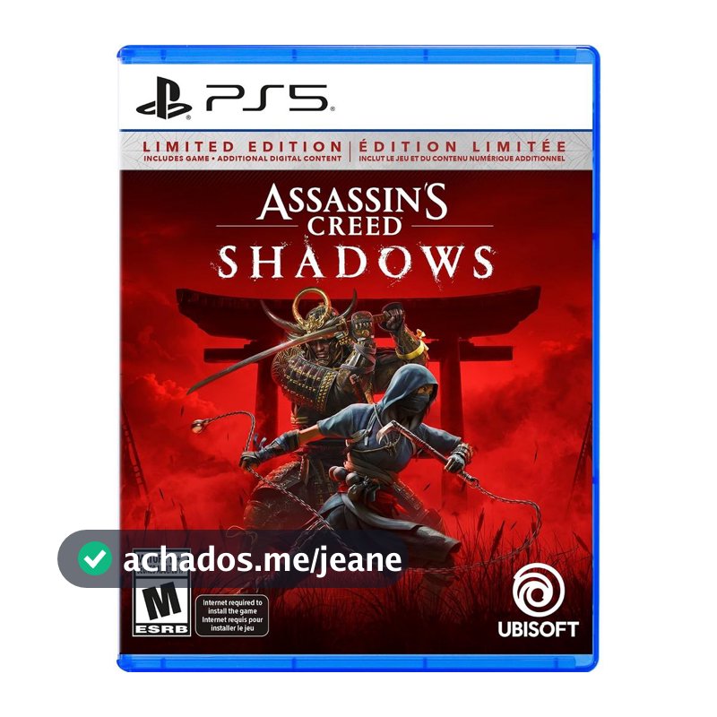 Assassins Creed Shadows Limited Edition PS5 Midia Fisica