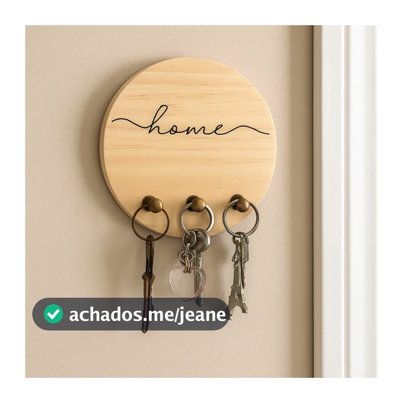 Porta Chaves Parede Redondo Minimalista Personalizado PROMOÇÃO