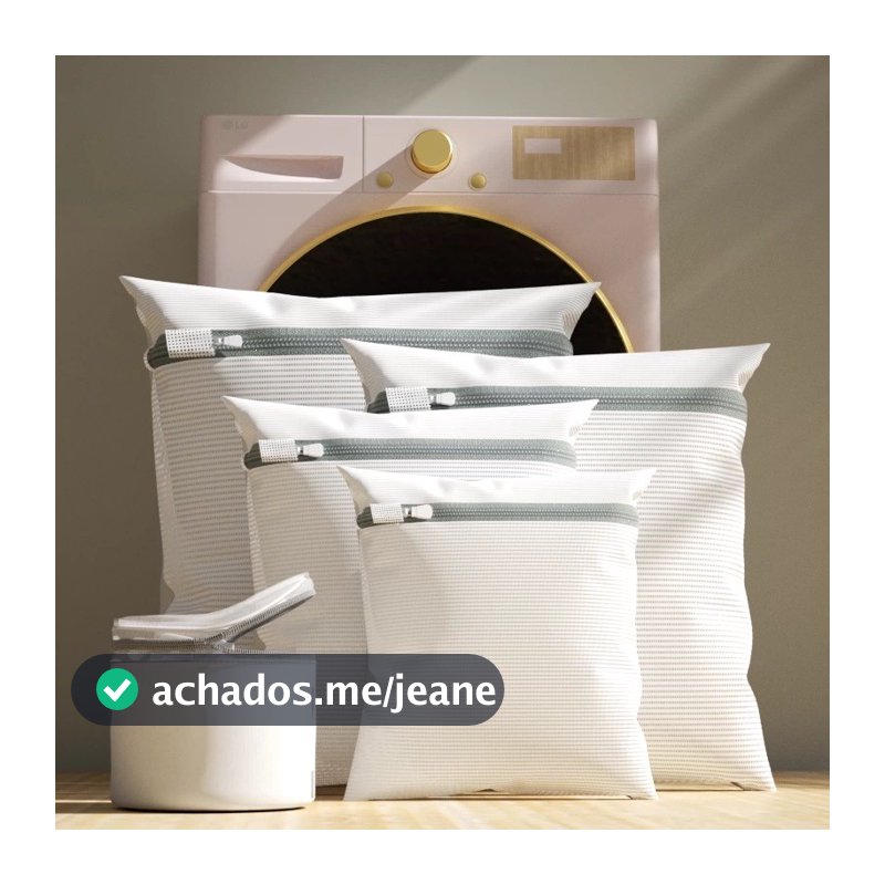 Kit 5 Saco Para Lavar Roupas Na Maquina  Protetor de Lingerie e Delicados