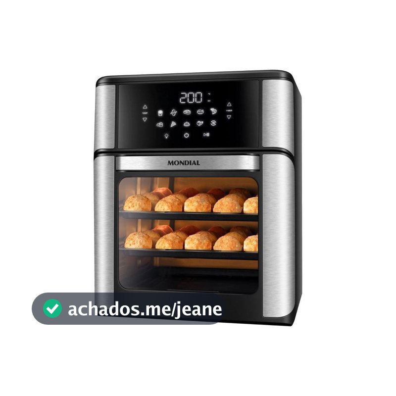 Air Fryer Mondial Forno Oven AFON-12L-BI Preto e Inox 12L
