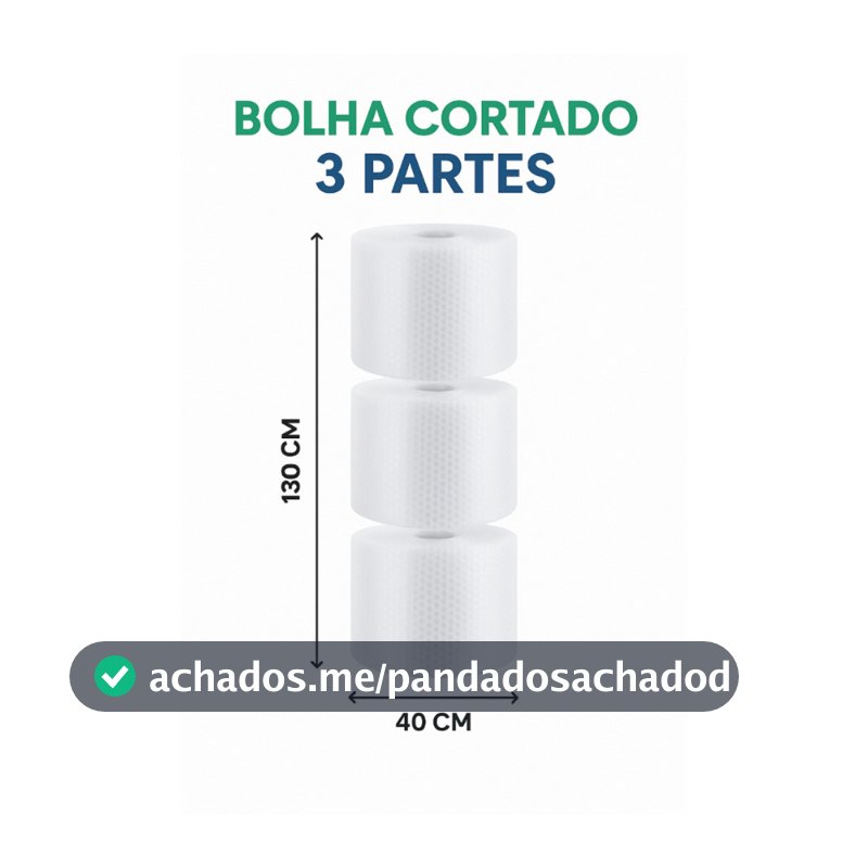 Plástico Bolha 43cm x 100m 3 Cortes E-commerce Mudança