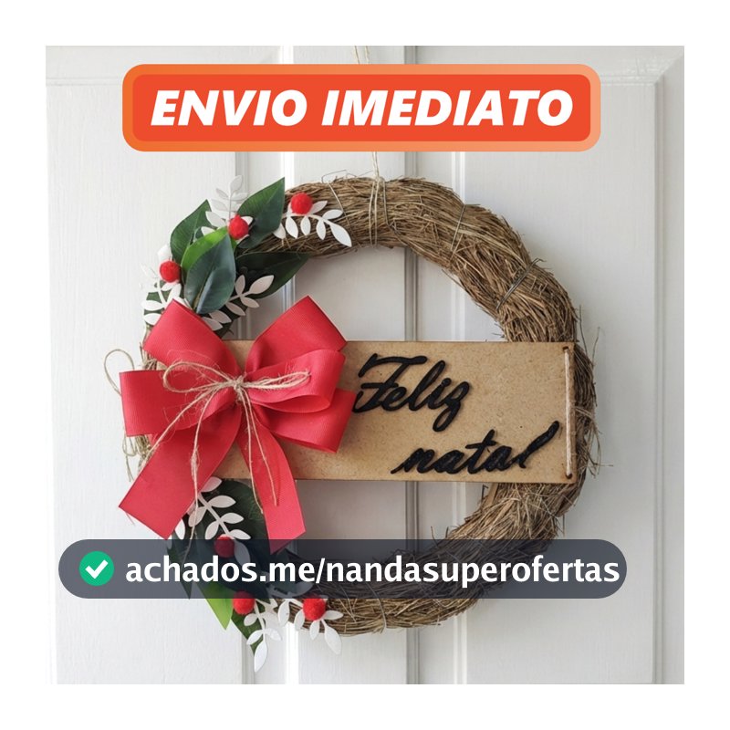 Guirlanda 30cm Natal Porta Entrada Luxo Decorada Decoração 2025 2026