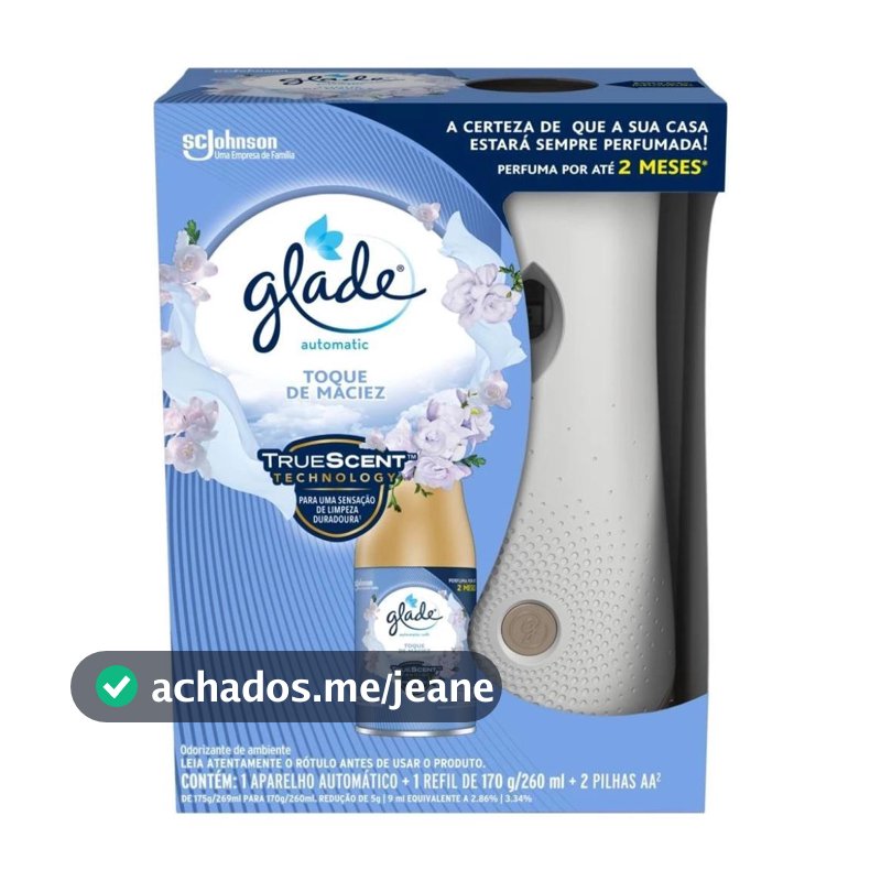 Odorizador de Ar Toque de Maciez Glade Aparelho+Refil 269ml