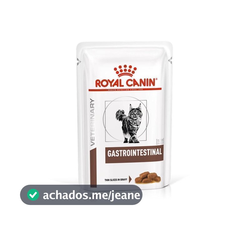 Ração Úmida Royal Canin Sachê Veterinary Diet Gastrointestinal Gatos com Doenças Intestinais 85g
