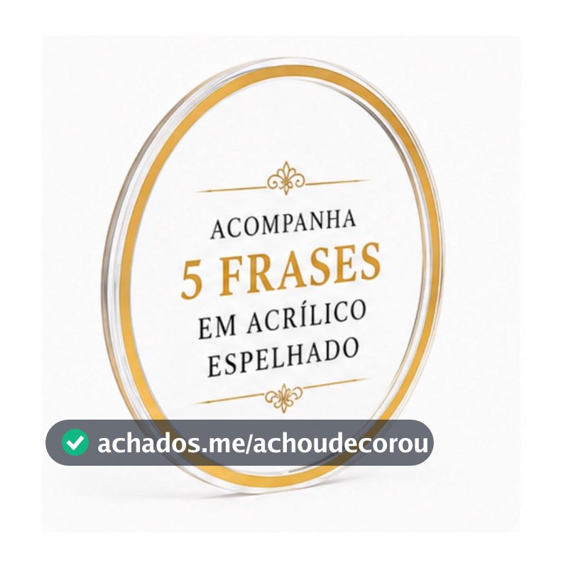 Painel Led em Acrílico 35cm com 5 frases