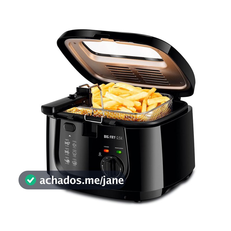 Fritadeira Elétrica Big Fry 25L Mondial Preto 1500W FT-07