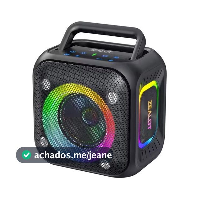 ZEALOT-PT01 Caixa De Som Bluetooth 5.4 Portátil À Prova D'agua IPX6 30w Cor Preto