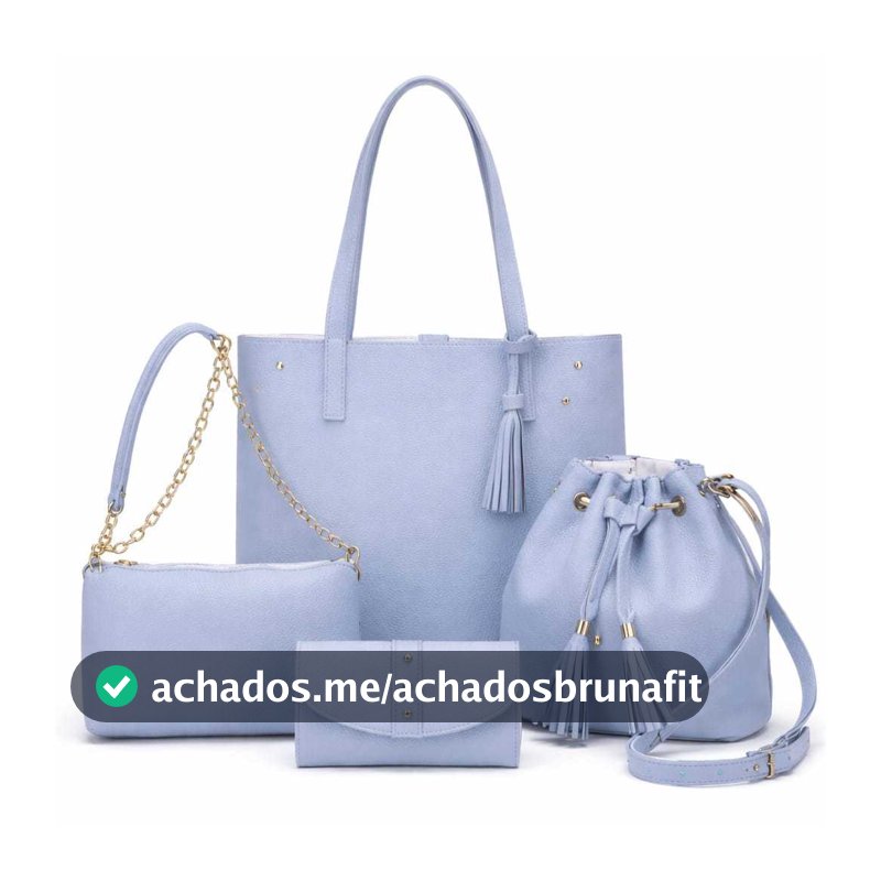 kit Bolsa Feminina Sacola Grande 4 peças
