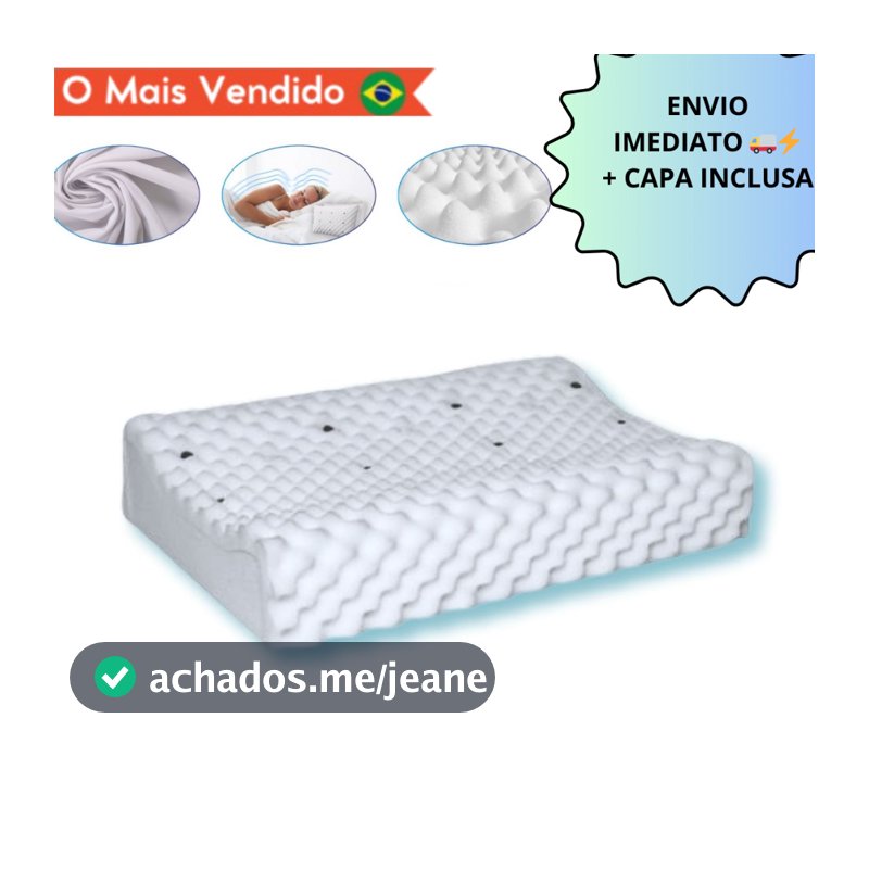 Travesseiro CERVICAL Ortopédico Magnetico com Infravermelho Terapêutico Pillow Anatômico Anti Ronco