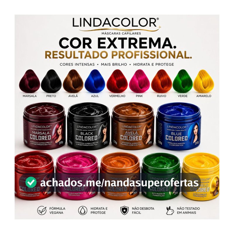 Máscara Tonalizante Tinta Sem Amônia La Cosmeticos Mechas Faceis Escurecedor Cabelos Matizadora