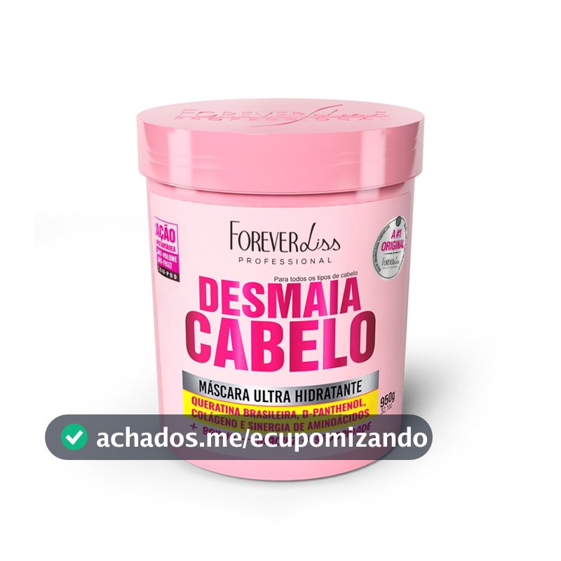 Máscara Ultra Hidratante Desmaia Cabelo Forever Liss 950G