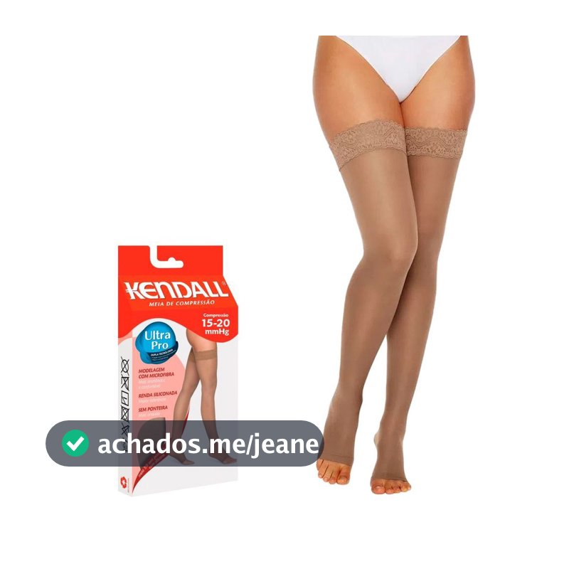 Meia Kendall 7/8 Média Compressão c/Silicone s/Ponteira