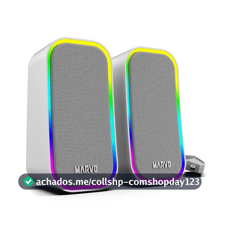 Caixa de Som Marvo SG-285, RGB, 3W RMS, Cinza, SG-285-GY