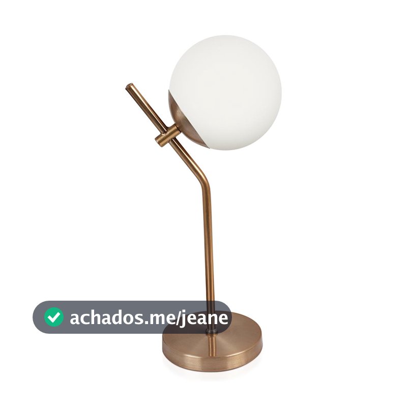 Abajur Luminaria De Mesa Aro Jabuticaba Globo Orby New Cobre