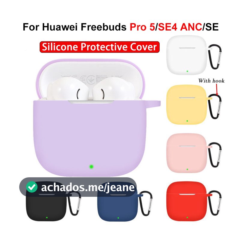 Para HUAWEI Freebuds SE SE4 Pro 5 ANC Caso Capa De Silicone Macio À Prova De Choque Protetora Com Gancho Portátil SE4