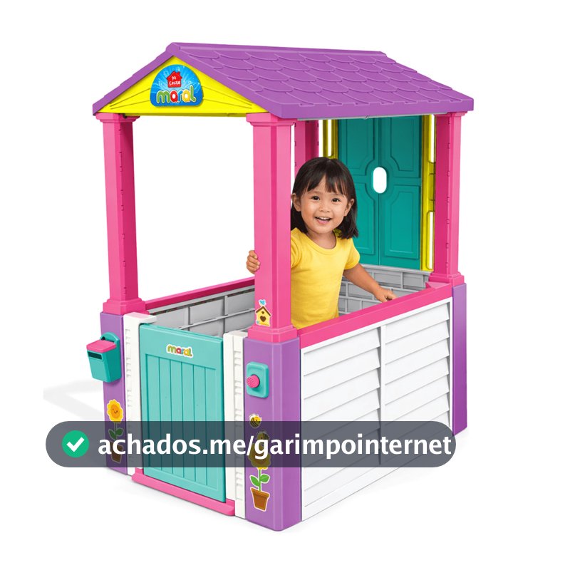 Casinha Infantil de Brinquedo para Jardim Maral Mi Casita Rosa
