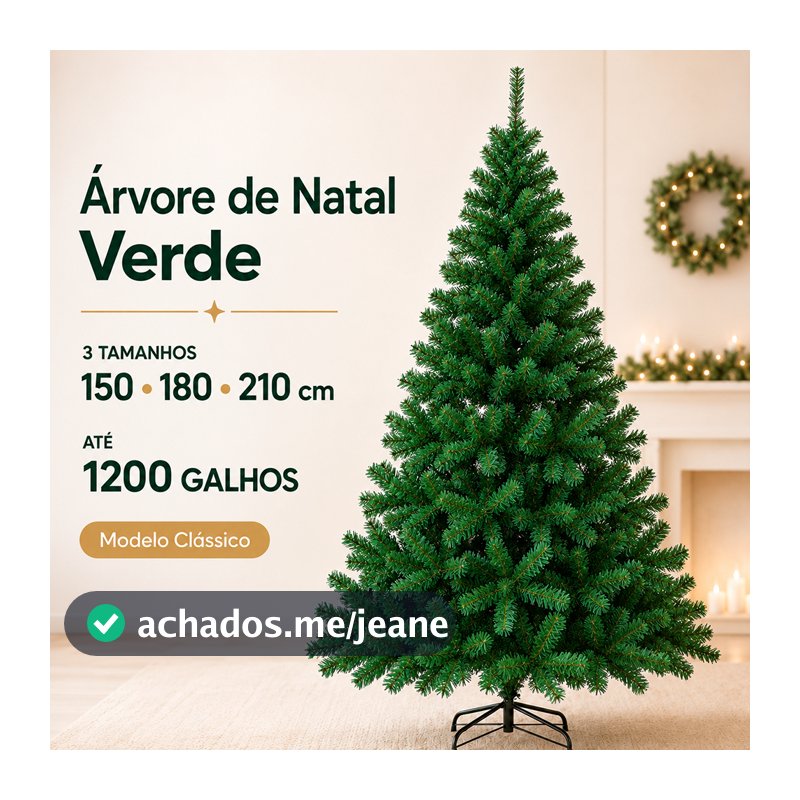 Árvore de Natal Pinheiro Verde 1,5m 1,8m 2,1m 450 800 1200 Galhos Tradicional Decoração de Natal