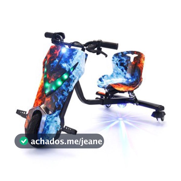Triciclo Elétrico Drift Motorizado 250W350w Adulto/Infantil 6" 8" Polegadas 3 Velocidades Bluetooth Led