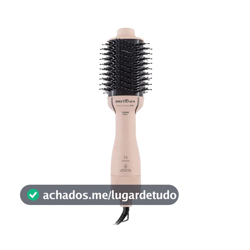 Escova Secadora Britânia Bec07r  Cabo Giratório 1300w Bivolt