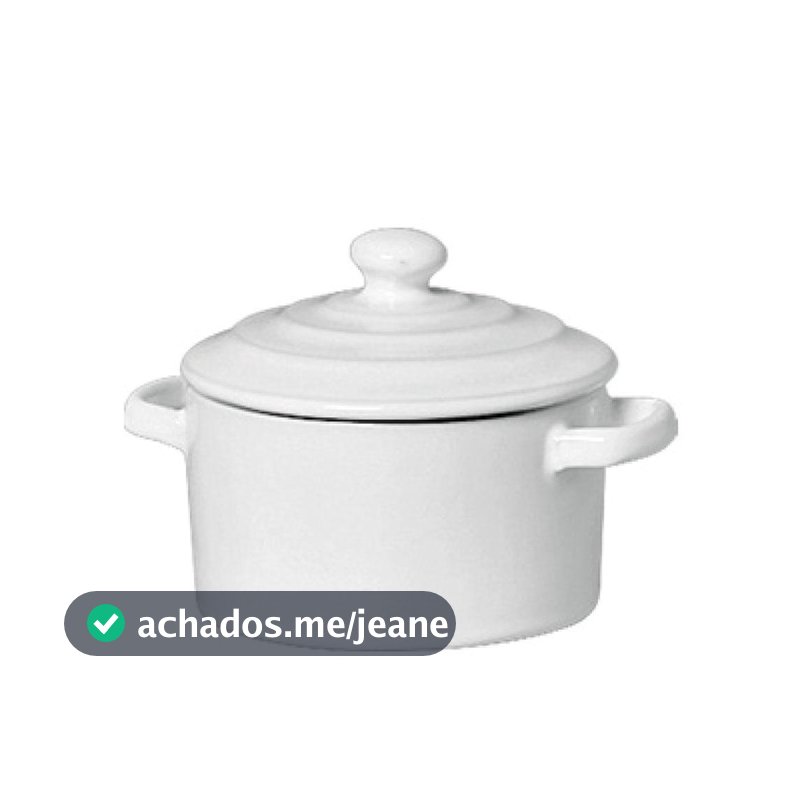 Mini Caçarola Cerâmica Branca Esmaltada 250ml Moderna Panelinha Para Festa Buffet Servir