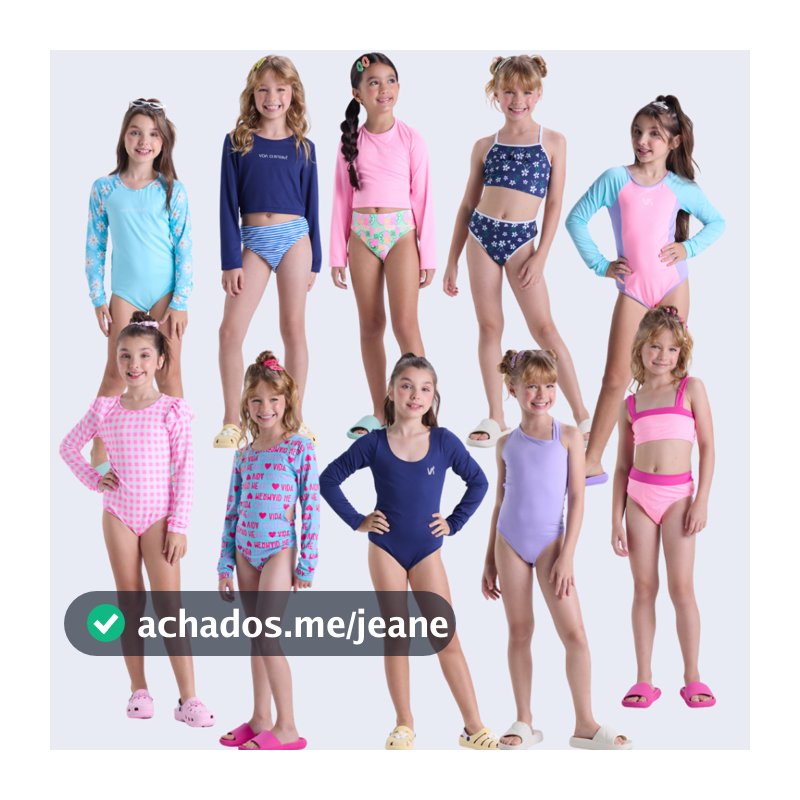 Roupa de Praia Infantil Feminina Verão e Alegria UV50+