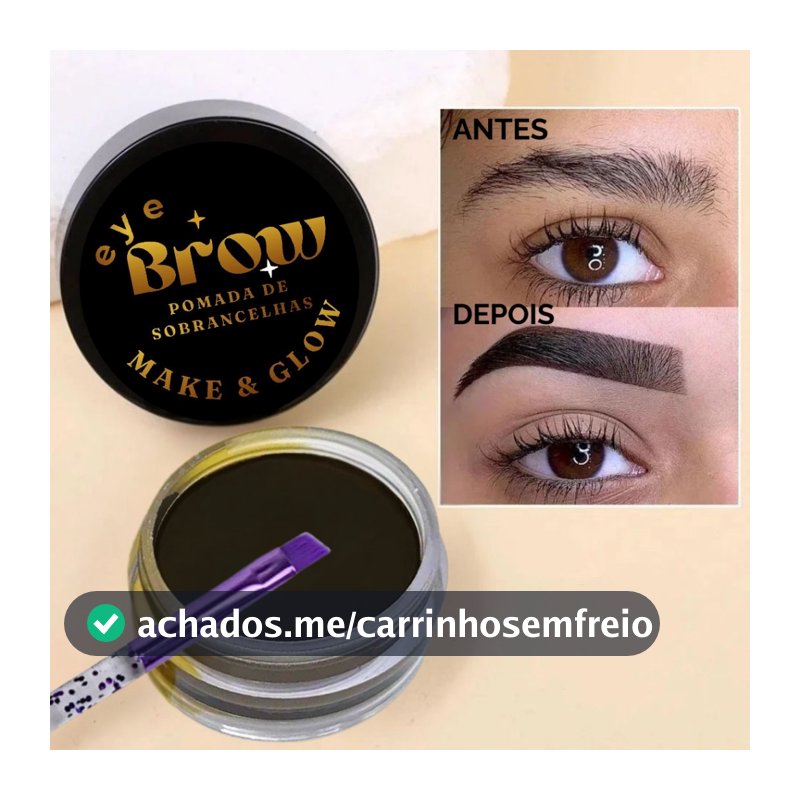 Gel para Sobrancelhas Creme e Cera Com Pincel Chanfrado à Prova D'Água Longa Duração + Escovinha