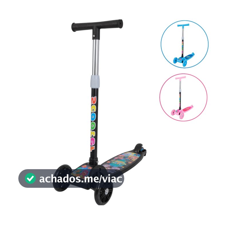 Patinete infantil 3 rodas com led ajustável scooter dobrável menino menina