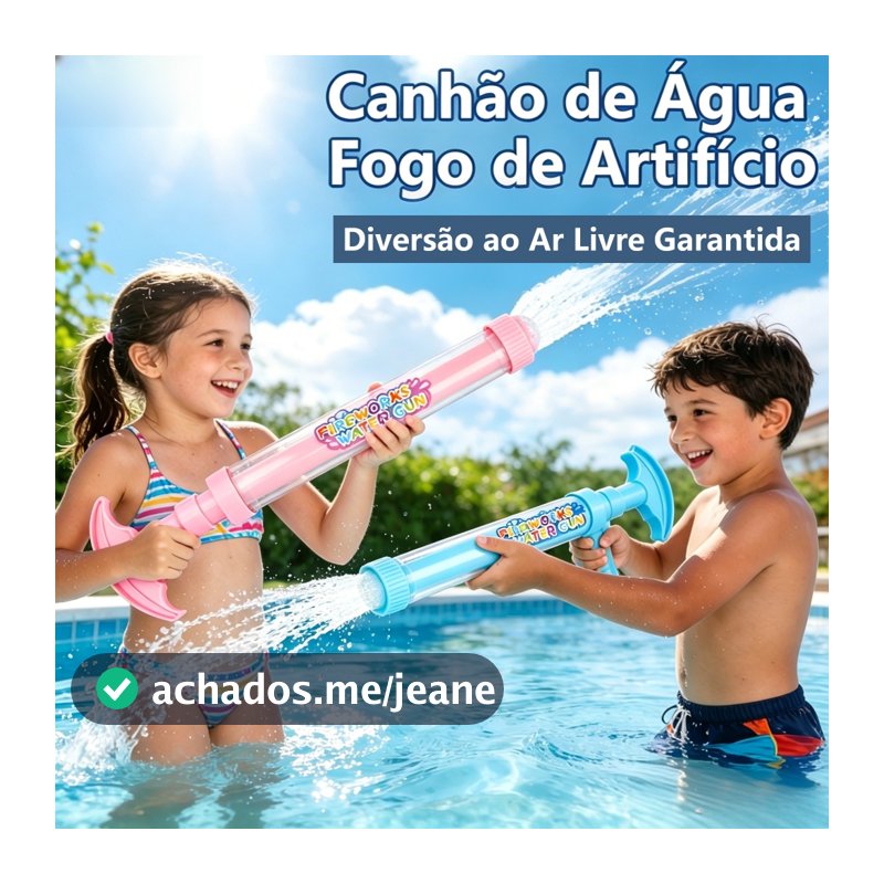 Super Brinquedo de Água Spray Jato Forte Infantil para Piscina, Praia, Quintal e Verão