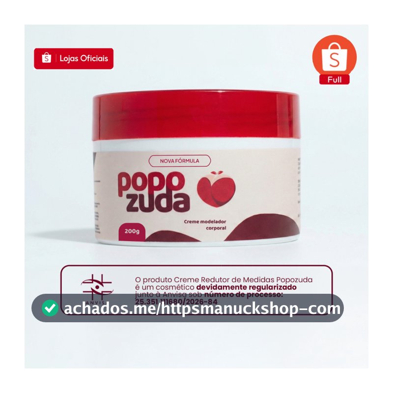 Popozuda Creme Corporal Termoativo para Estrias e Celulite 200g | Efeito Aquecimento