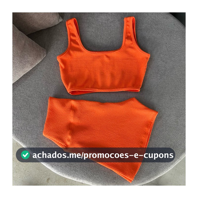 conjunto de short e top canelado VERÃO para treino e academia bermuda de crossfit e praia premium
