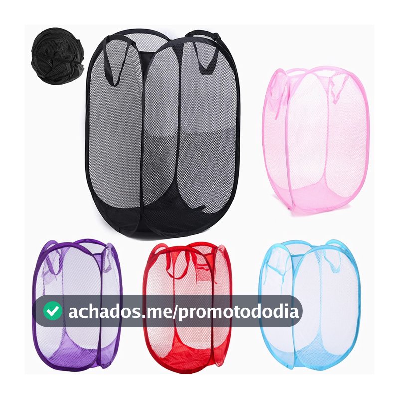 Cesto De Roupa Dobrável Para Roupas E Brinquedos Infantil Caixa Organizadora Cozinha Quarto Casa